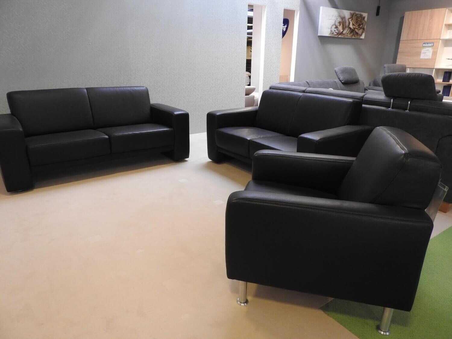 Koinor - Garnitur Nove Leder Braun 2 Sofas 1 Sessel - 2