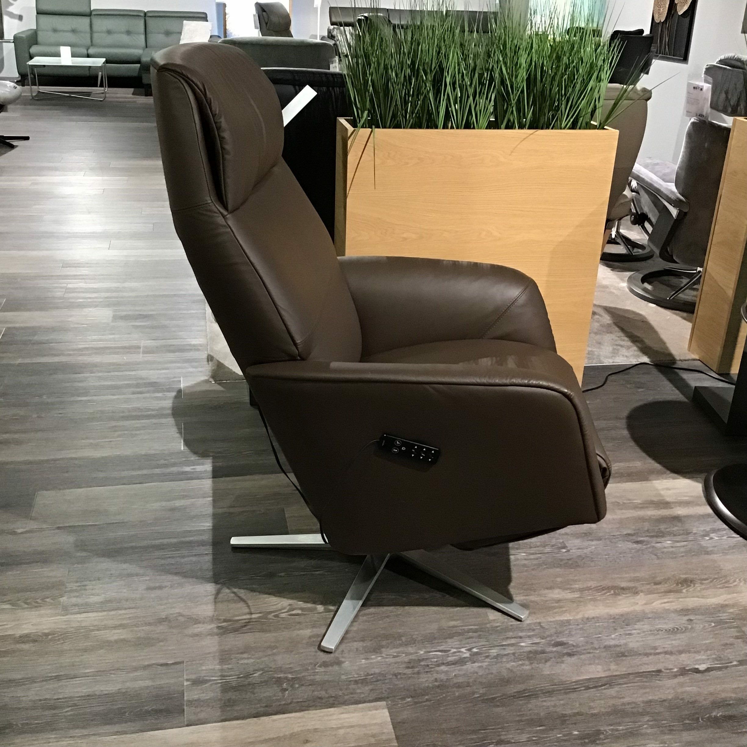 Stressless - Drehsessel Scott Sirius Leder Paloma 094 Chestnut 88 Braun Gestell Aluminium - 2