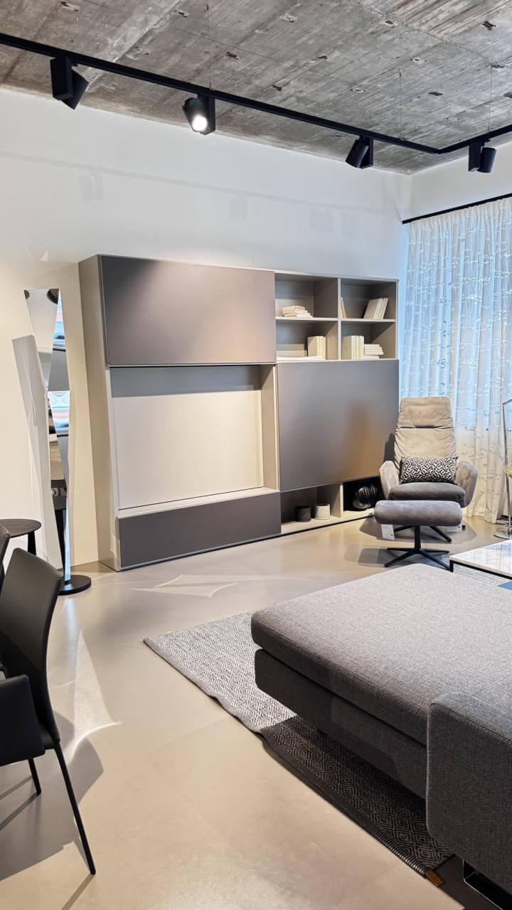 Interlübke - Bücher Und TV Wand Studimo Korpus Lack Matt Muschel M23 Weiß Front Lack Bronze Metallic M10 - 4