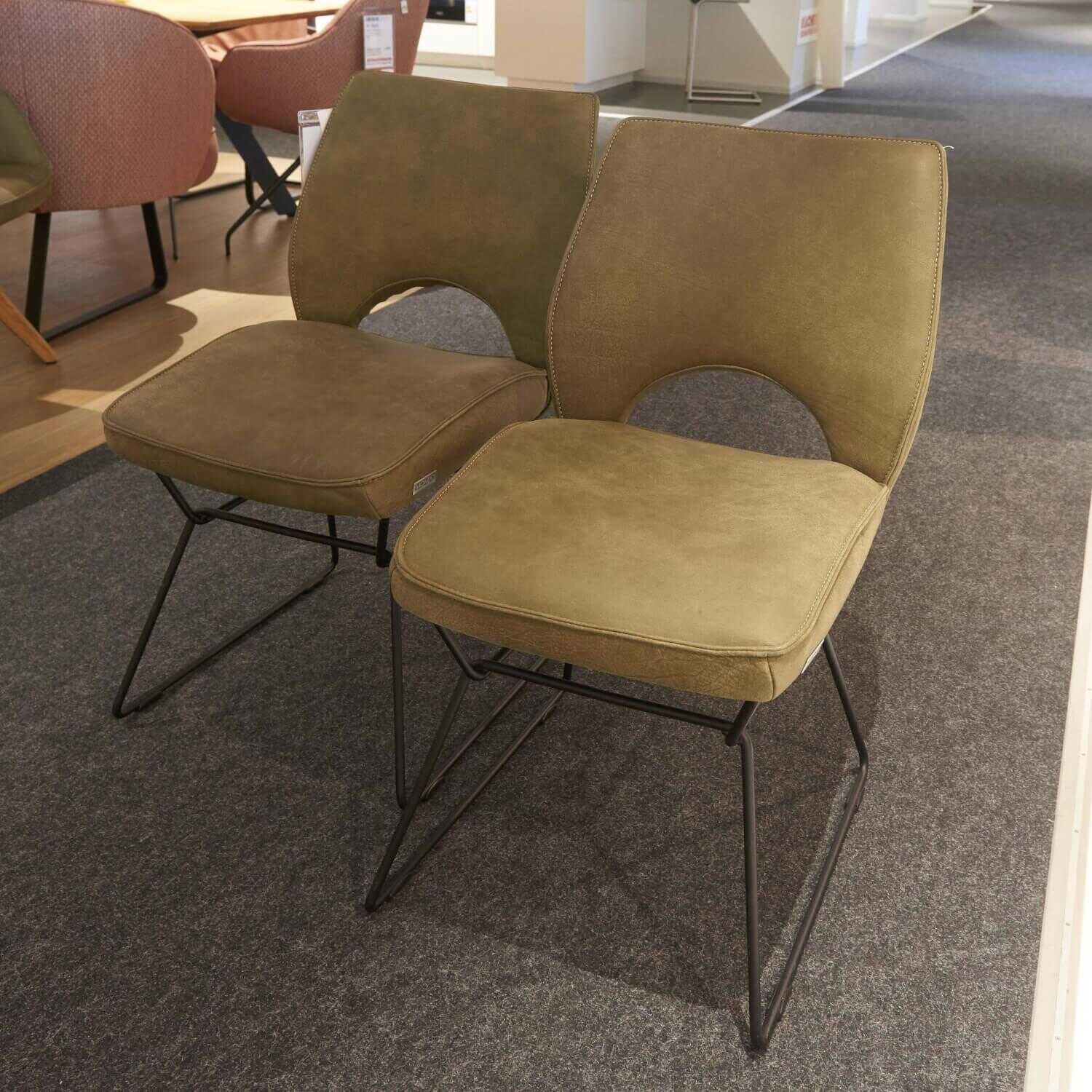 Koinor - Essgruppe Tisch T1005 Eckbank Fraim mit 3 Stühlen S2207 Leder A-India Verde - 15