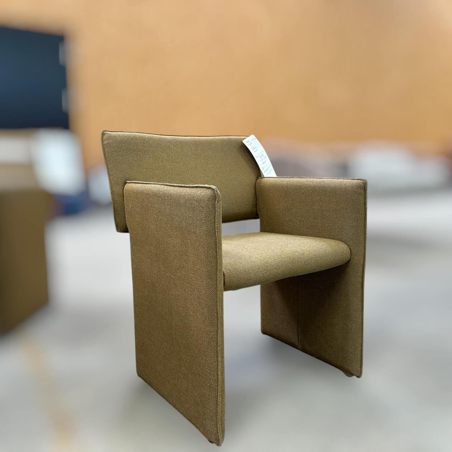 COR - 4er Set Armlehnstuhl Noto Stoff 8306 Bronze Gelb Grau Gestell Stahl Mit Filzgleitern - 3