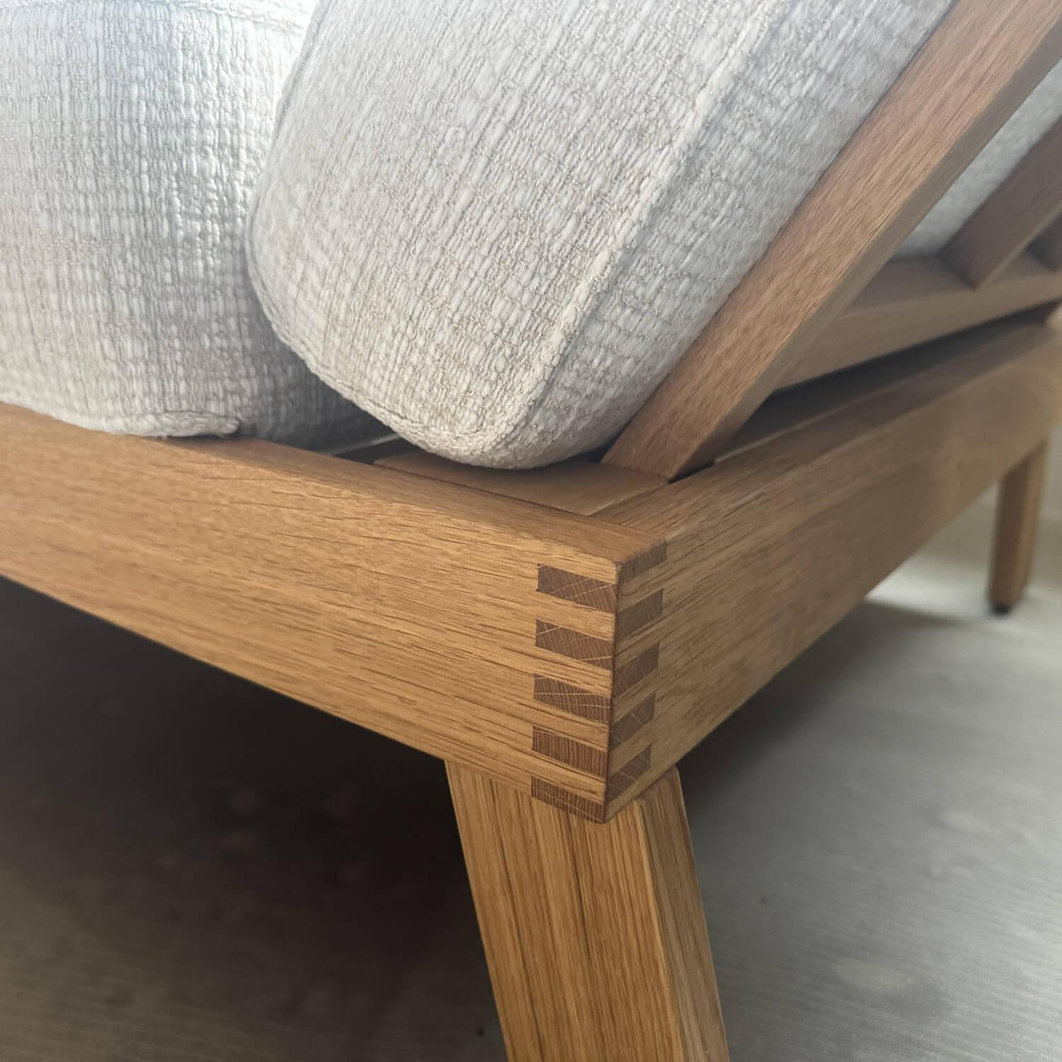 Brühl - Sofa Lofoten Pure Stoff 5277 42 Beige Untergestell Eiche Natur Mit Klappbaren Armlehnen - 6