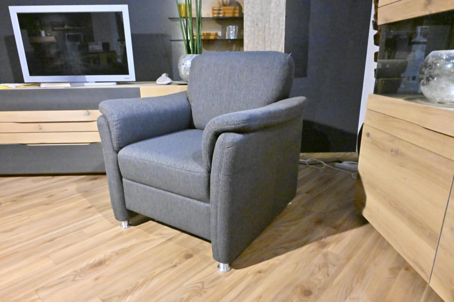 Ponsel - Set 266 System 10 Cover fabric 0634 06 Grey Feet aluminum F566 50 Without headrest and sofa cushion - 4