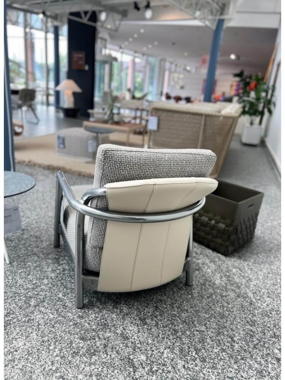 Flexform - Sessel Alison Outdoor Stoff Cactus A73 Grau Gestell Aluminium Lackiert Inklusive Kissen - 2