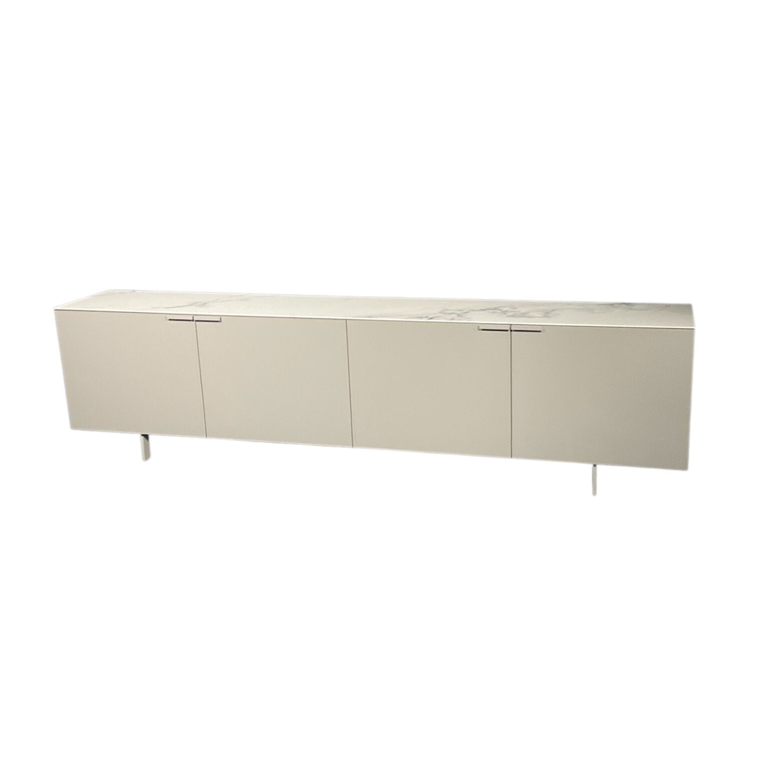 Ligne Roset - Sideboard Everywhere Lack Matt Tongrau Beige Auflageplatte Marmor Beige - 4