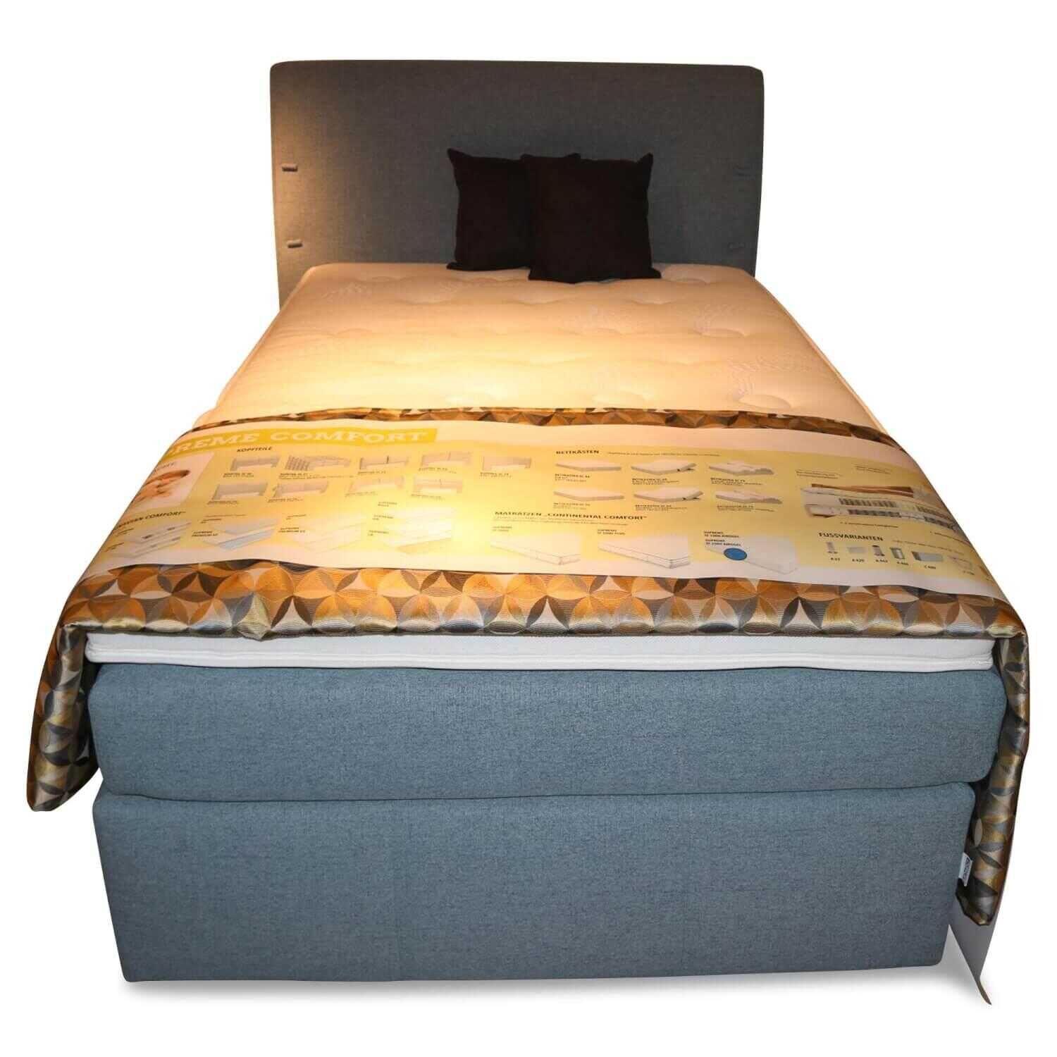 mondo-bett-supreme-comfort-stoff-blau-mit-matratze-topper-decken-und-kissen-7cacd529e1ad Mondo - Bett Supreme Comfort Stoff Blau mit Matratze Topper Decken und Kissen - 1