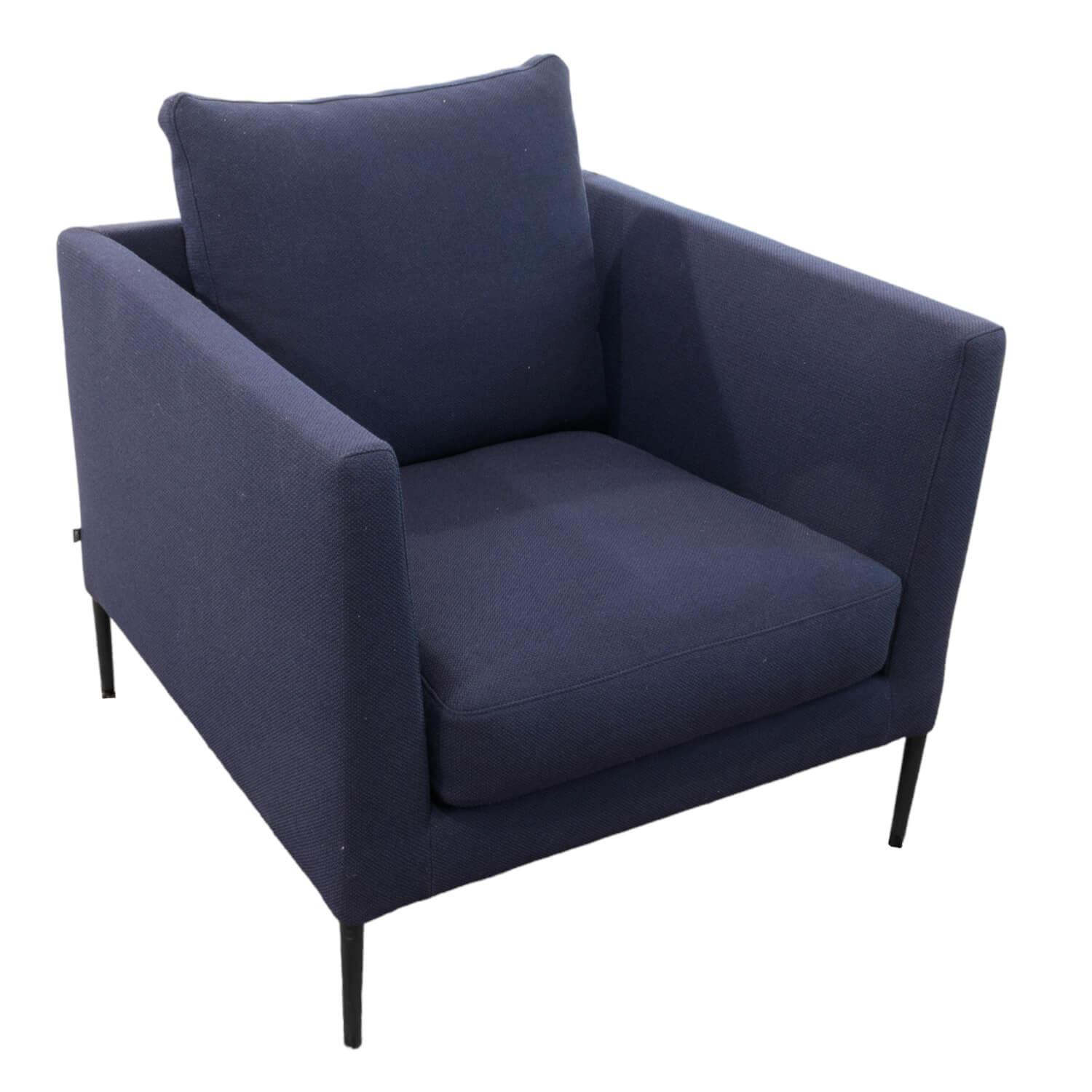 COR Sessel Pilotis 86111 Stoff 10082 Navy Blau Gestell M20 Lack - Bild 1 von 5