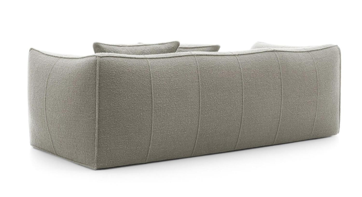 B&B Italia - Sofa Le Bambole Granbambola Stoff Bouclè Sila Taubengrau Gestell Polyethylen Inklusive Rückenkissen - 5