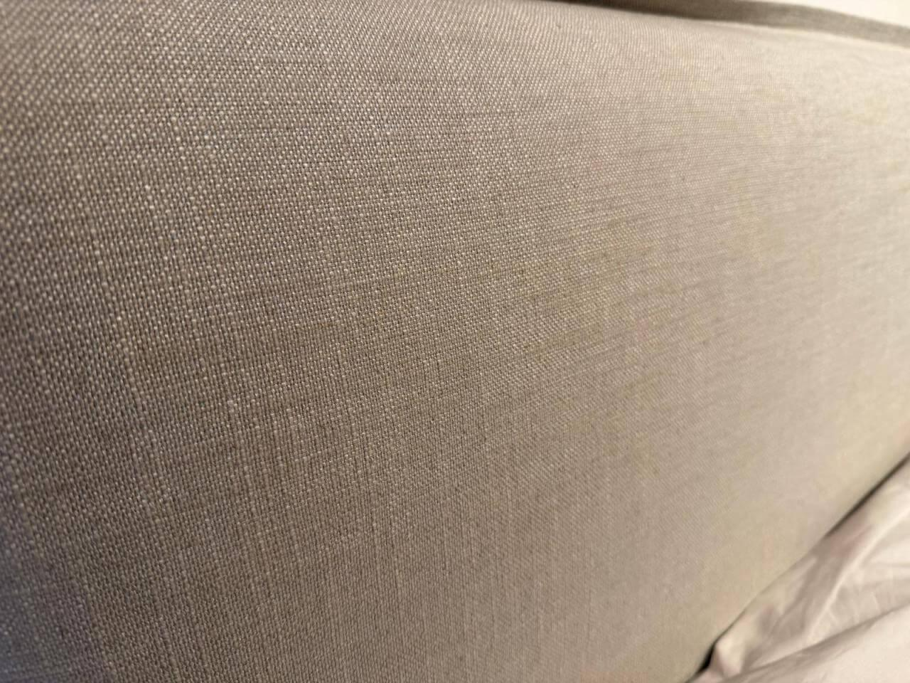 Schramm - Bett Mind Stoff Lino 2210 Light Grey Grau Füße Metall Schwarz Inklusive Matratzen Anthea - 3