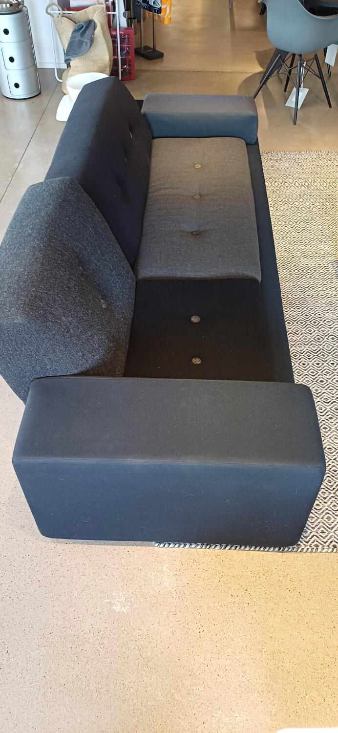 Vitra - Sofa Polder XL Stoff Spirit Schwarz Steelcut Anthrazit Hallingdal Dunkelgrau Soft Schwarz Und Anthrazit Und Tonus Schwarz - 7