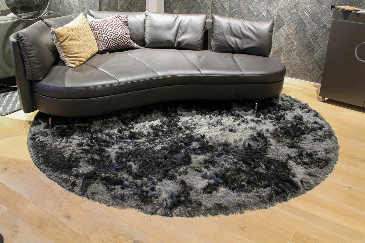 Kymo - Teppich 250x250 SG Airy Premium Blend Polyester Solid Steel Grau Und Cocoa Braun - 3