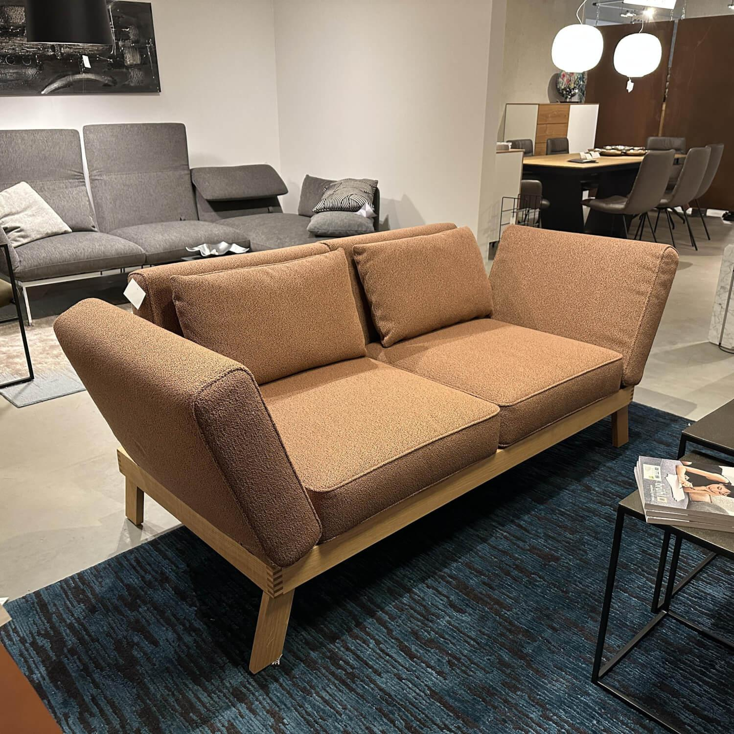 Brühl - Sofa Lofoten Lounge Stoff 5275 51 Orange Braun Gestell Eiche Hell Geölt - 3