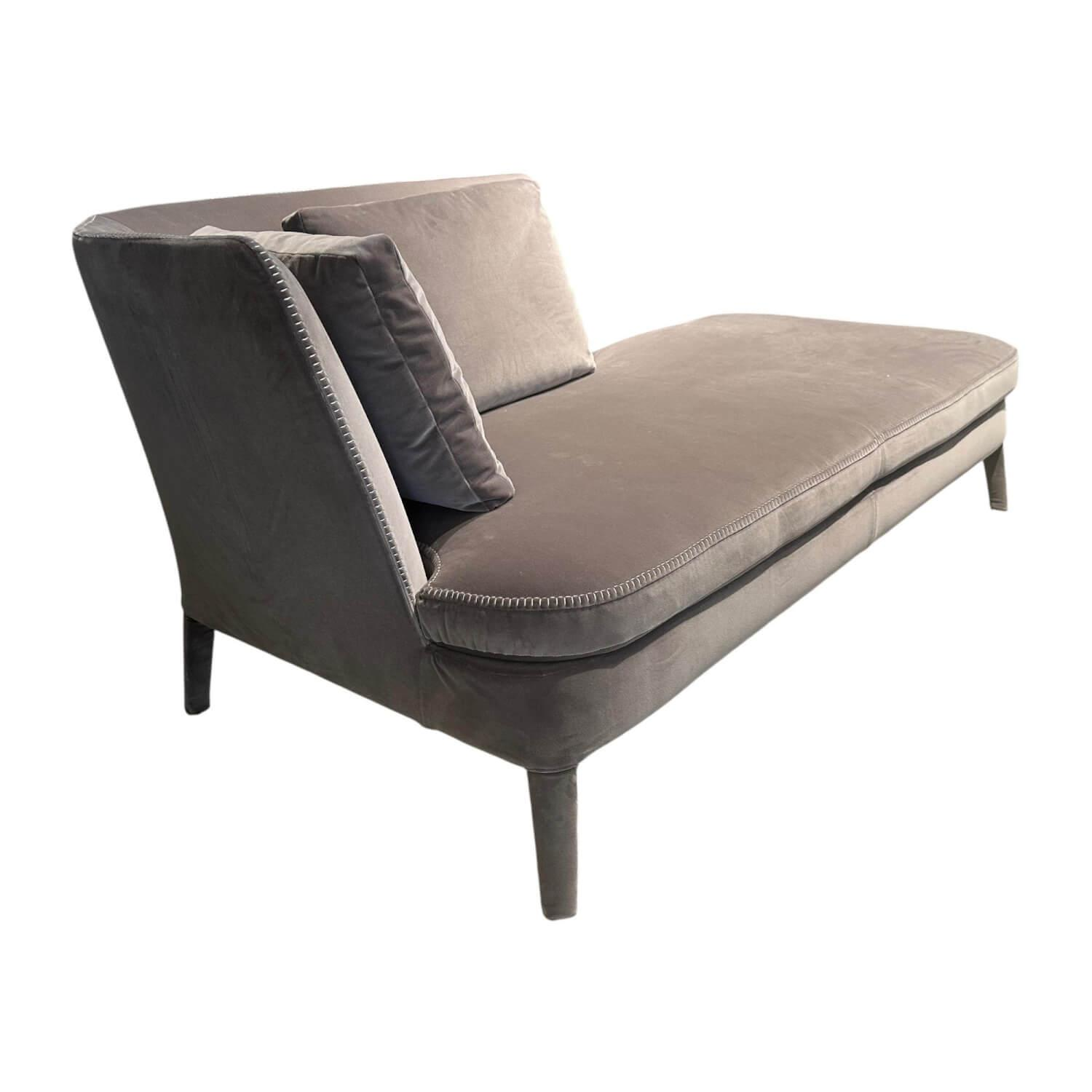 Maxalto - Sofa Febo 2833TS Stoff 2053251 Sirio Grau Füße Mit Stoff Bezogen Inklusive Rückenkissen - 1