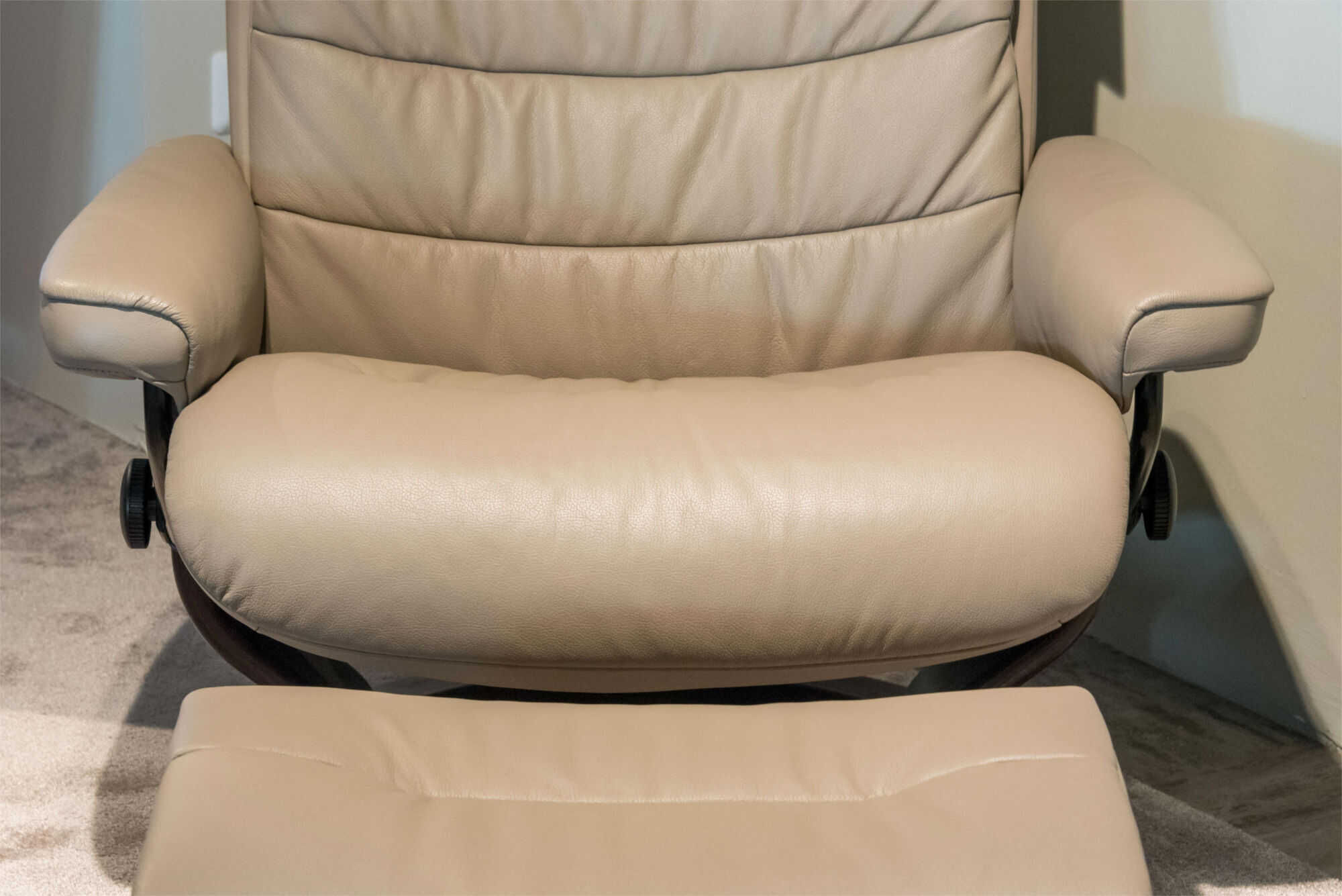 185 Stressless - Sessel Nordic L Leder Batick Beige Classic Mit Hocker - 6