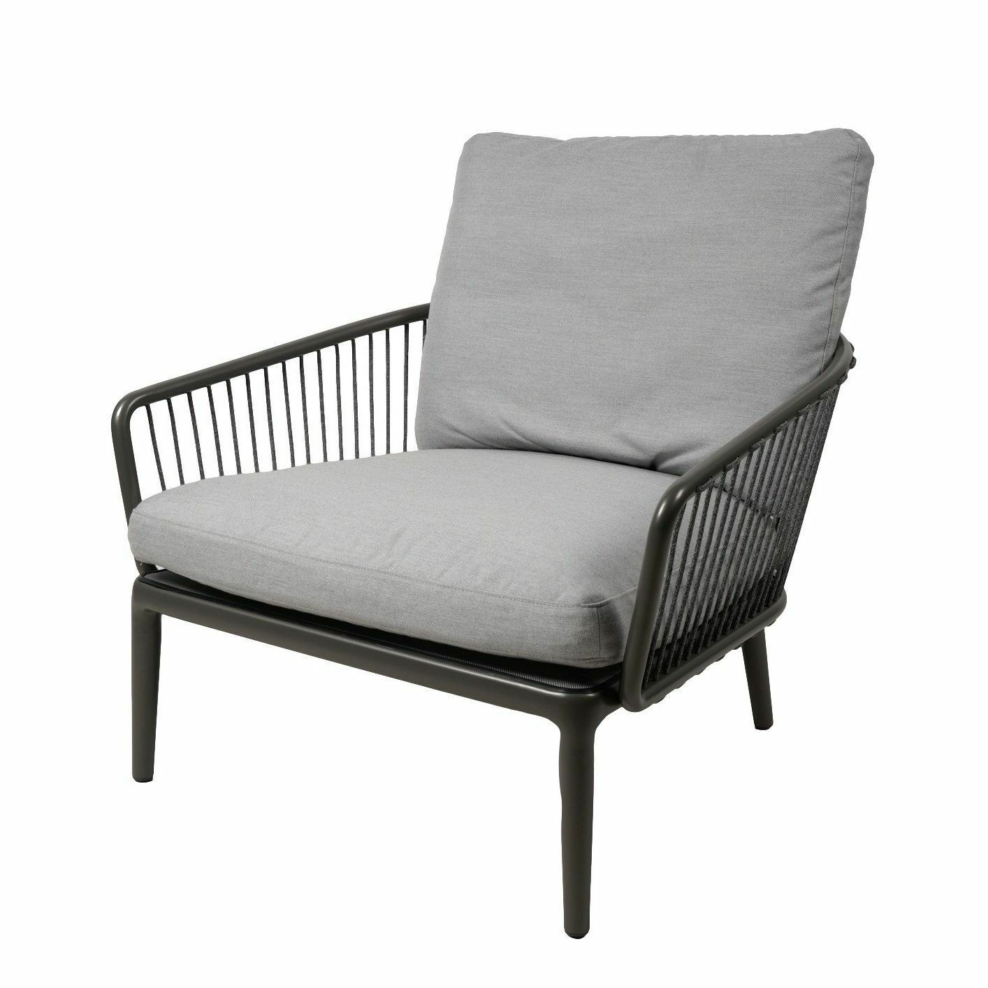 Rolf Benz - Sessel Yoko Outdoor Bezug Platingrau 12.751 Gestell Aluminium Anthrazit Matt Mit Hocker - 3