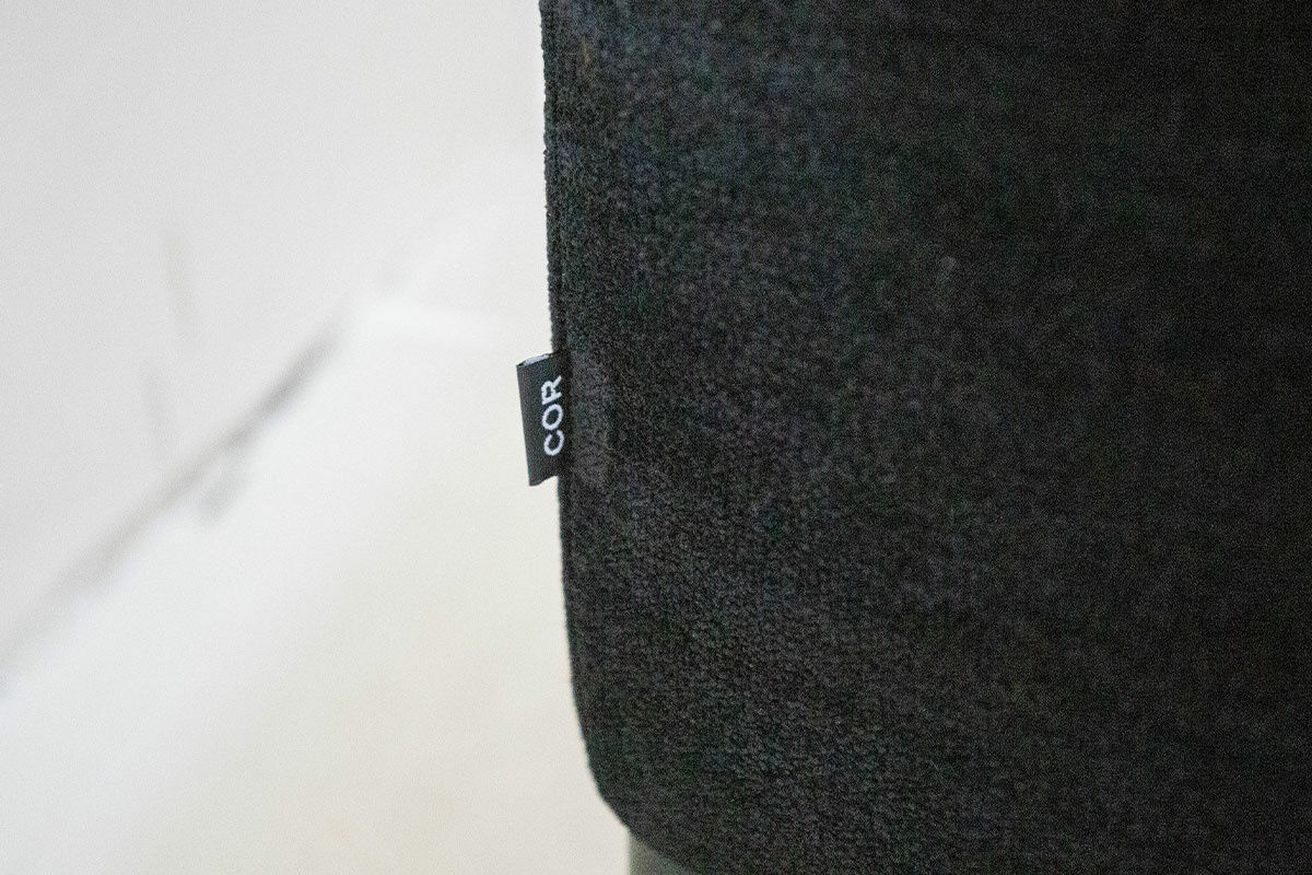 COR - Sessel Pilotis Stoff 8147 Schwarz Füße Schwarz mit Hocker - 5