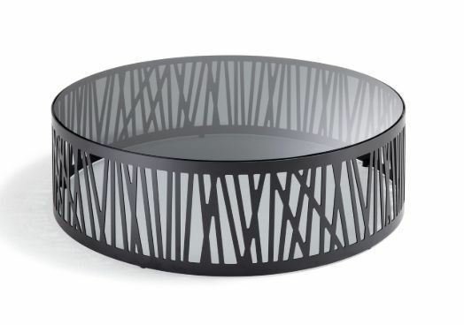 Ronald Schmitt Design - Couchtisch RB 8330 302 Platte Parsolglas Grau Gestell Stahl Schwarz Lackiert - 1