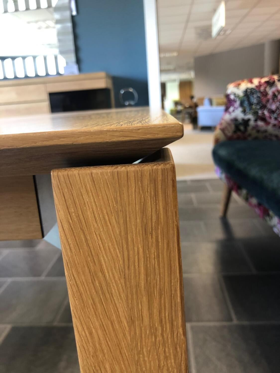 Venjakob - Dining table Concret Q738 wild oak light veneered oiled with folding insert - 9