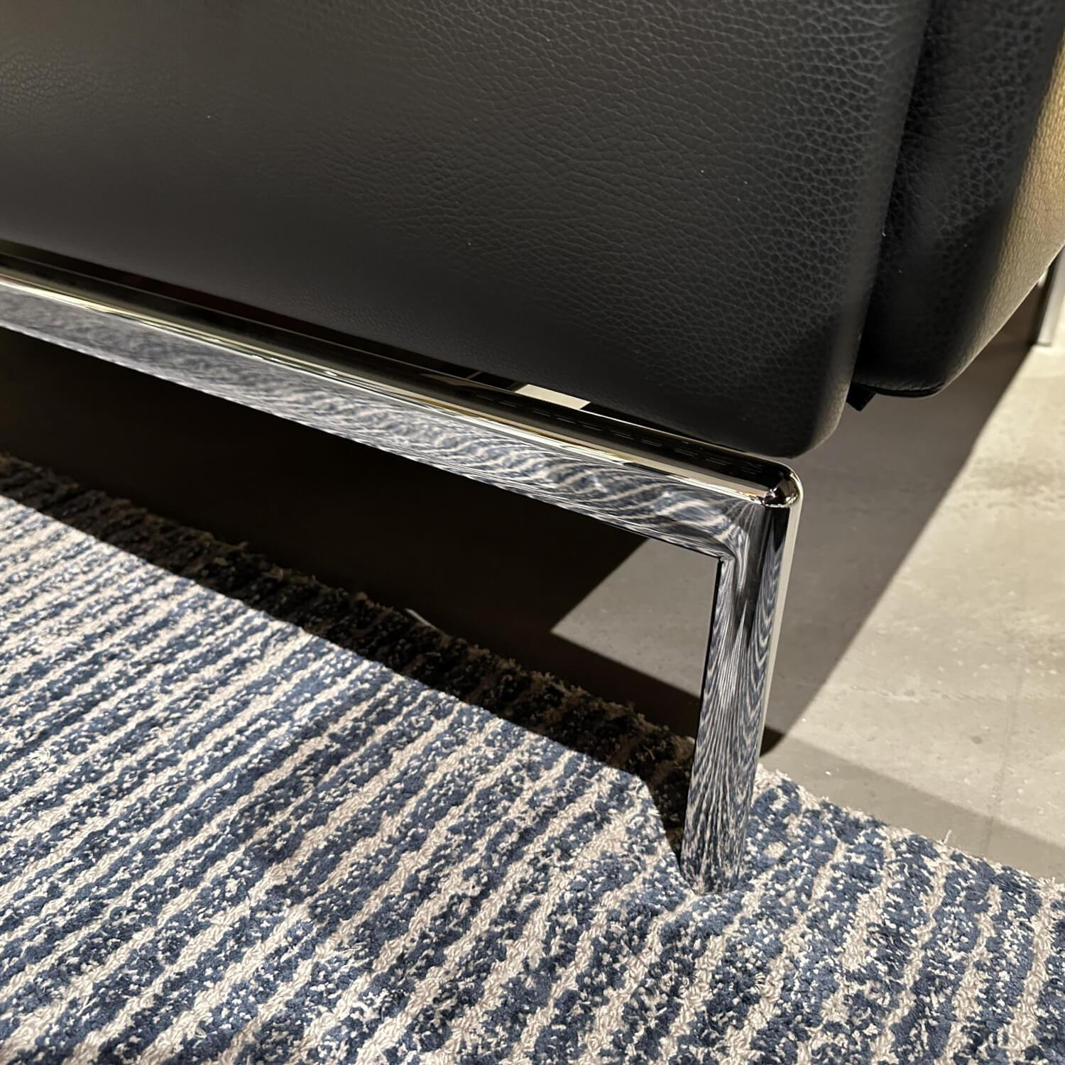 De Sede - Sofa Easy Leder A99 Schwarz Untergestell Hochglanz Verchromt - 4