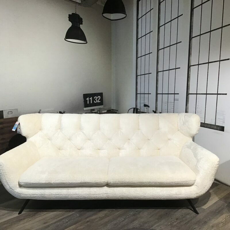Candy - Sofa Chira Stoff Shaun White Weiß Füße Metall 839 Schwarz Matt - 3