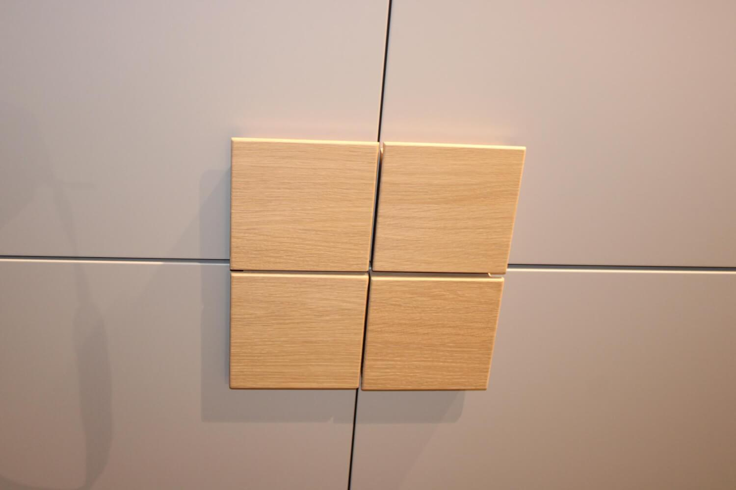 Rietberger Möbelwerke - Sideboard Lodano Lack Cashmere Eiche Sand mit Beleuchtung - 4