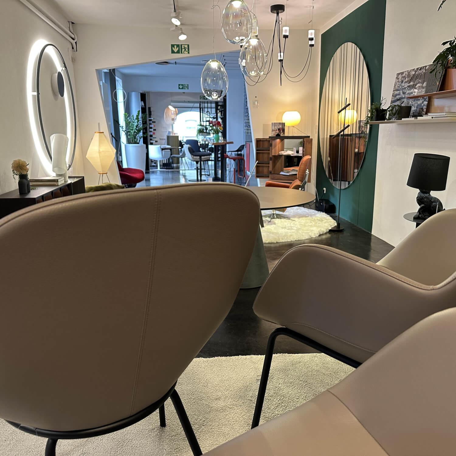 Walter Knoll - 4er-Set Armlehnstuhl Sheru Leder Rodeo Soft 1417 Pebble Beige Gestell Metall Matt Schwarz Mit Filzgleitern - 9