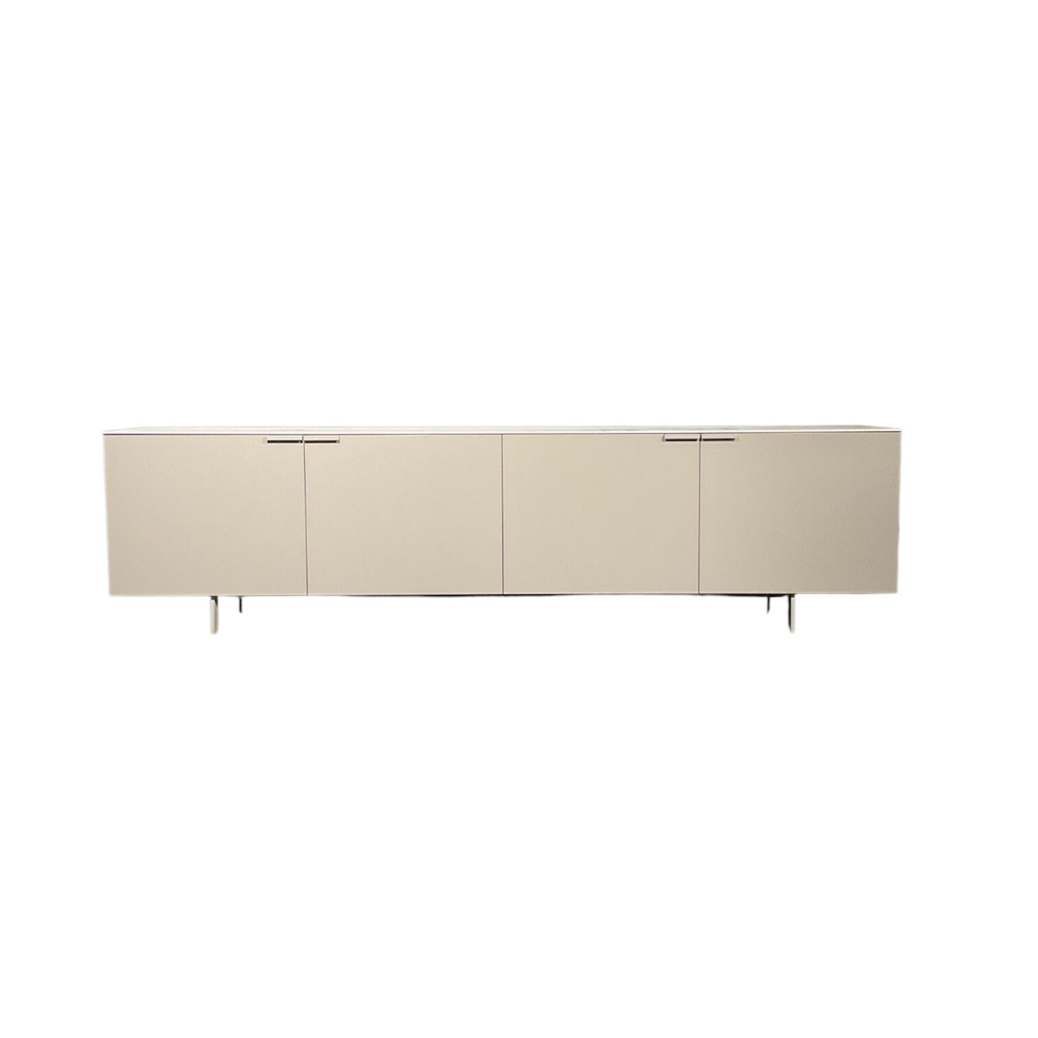 Ligne Roset - Sideboard Everywhere Lack Matt Tongrau Beige Auflageplatte Marmor Beige - 1