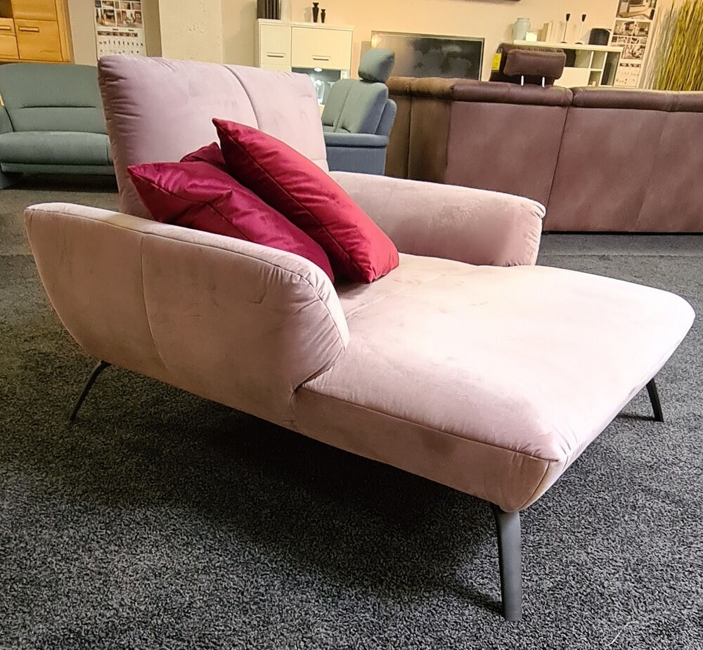 Poco - Sessel Loveseat Dover LS Stoff Riviera Flieder 62 Rosa Füße Metall Schwarz Matt Mit Rückenneigung - 5