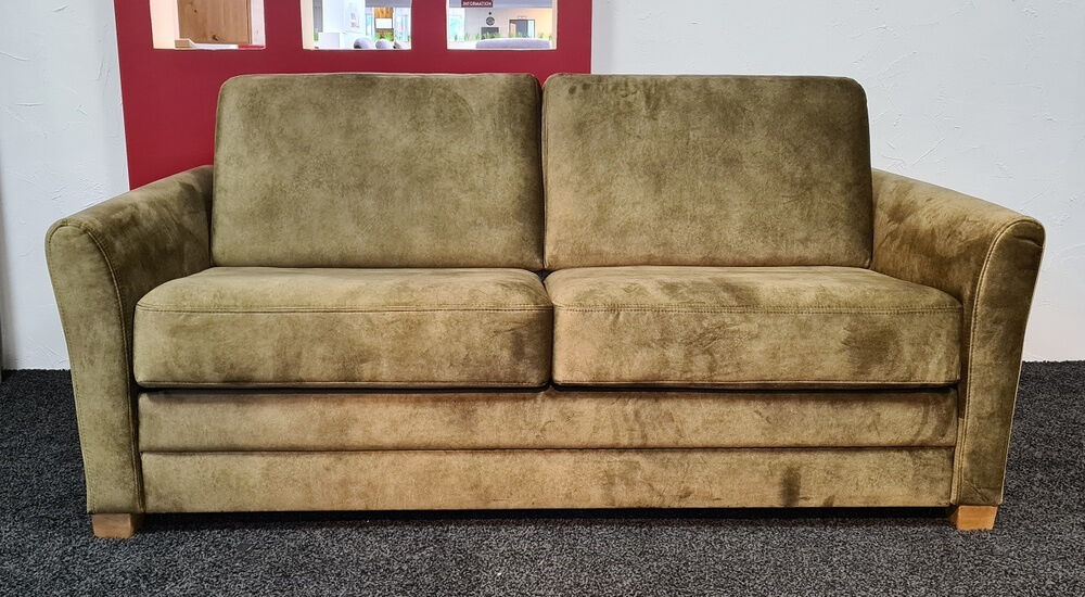Restyl - Schlafsofa Natura Lakeville Stoff 2 6862 Grün Füße Holz Eiche Natur Inklusive Matratze - 2
