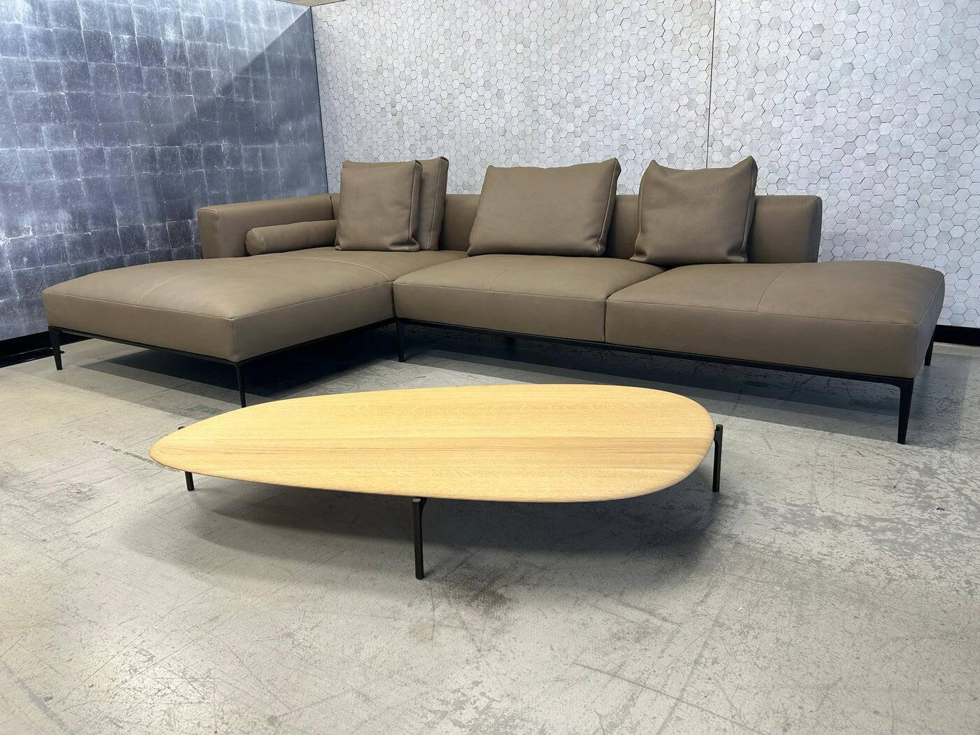 Walter Knoll - Sofagruppe Jaan Living 783 Leder Safari 1372 Clay Braun Grau Gestell Aluminium Schwarz Hochglanz Beschichtet Mit Kissen - 7