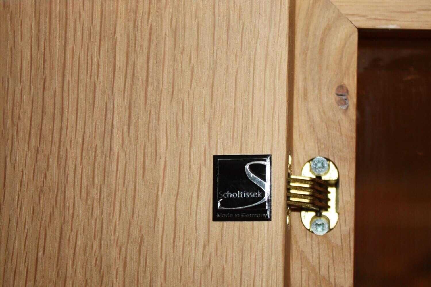 Scholtissek - Highboard Werra Knorrige Eiche Nur Weiß Geölt Holzrahmen mit Glas - 7