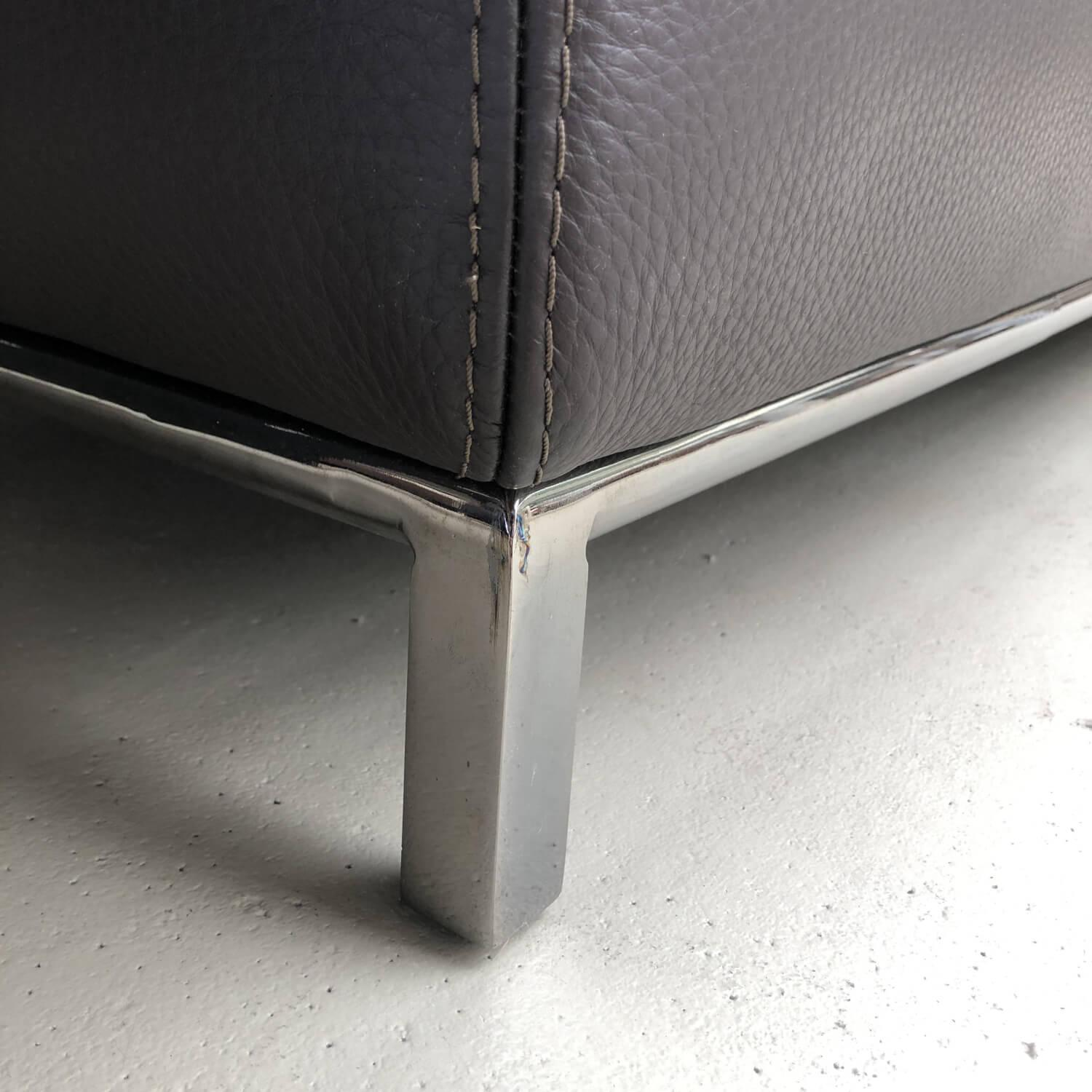 Cierre - Sofa Jack Leder Schwarz mit Kissen und Funktion - 10