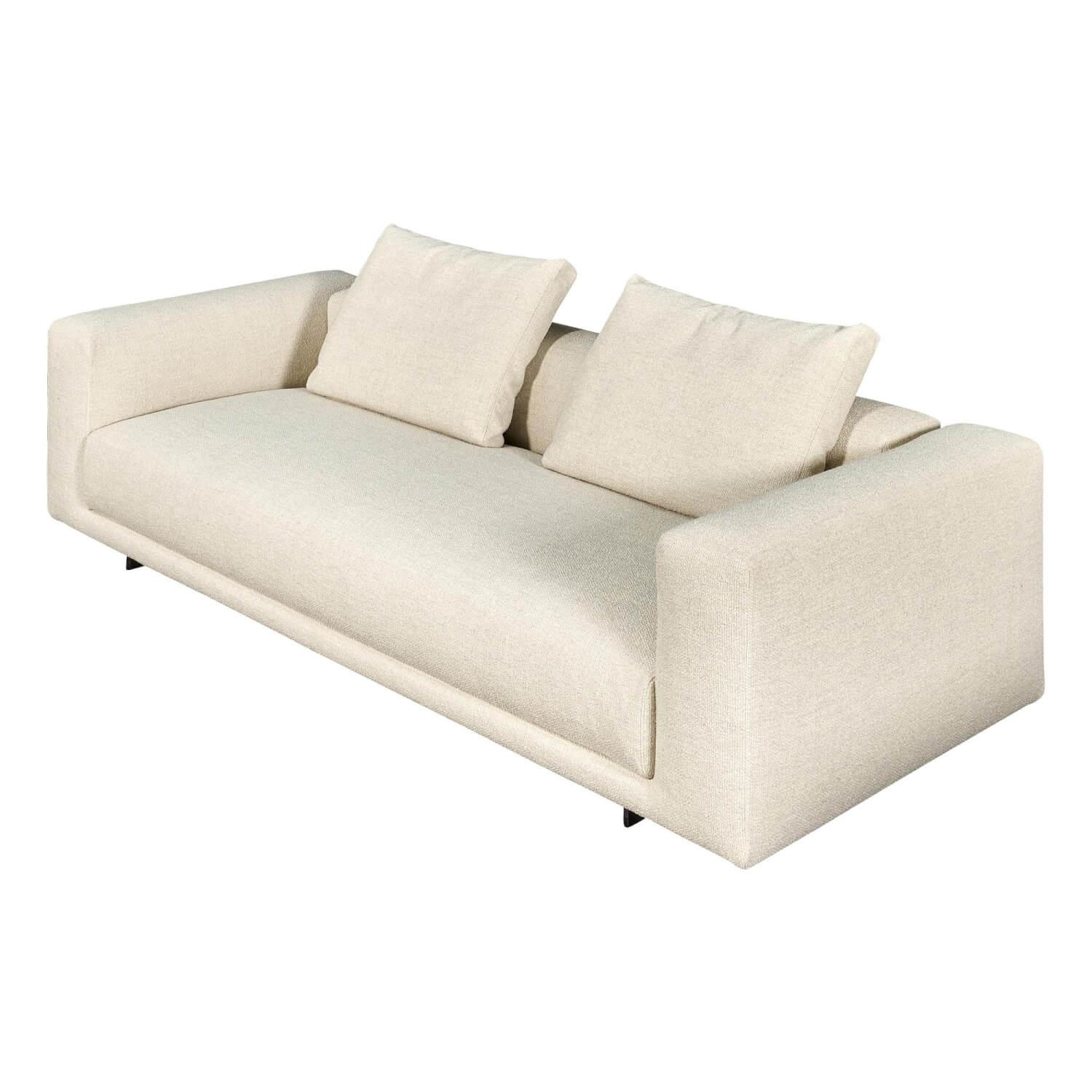 COR - Sofa Moss Bezug Stoff 8207 Muschel Füße Verchromt Mit Kunststoffgleitern - 1