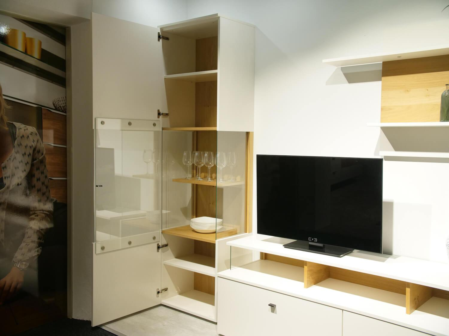 Loddenkemper - Wohnwand Mondo Futura 9750 Lack Bianco Weiß Matt PG2 - 5