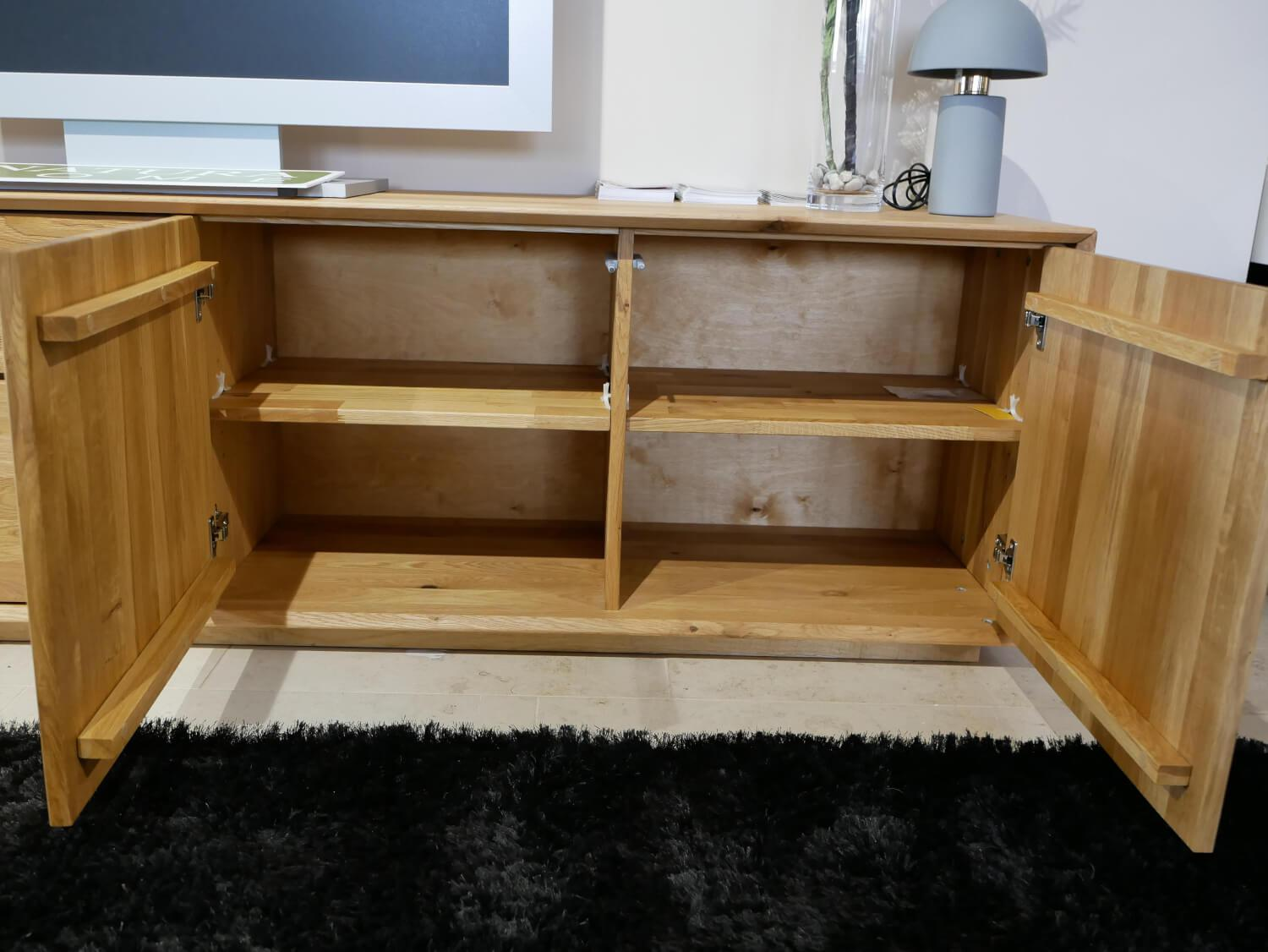 Natura - Wohnwand Missoula Wildeiche Massiv Geölt mit Schroppung - 3