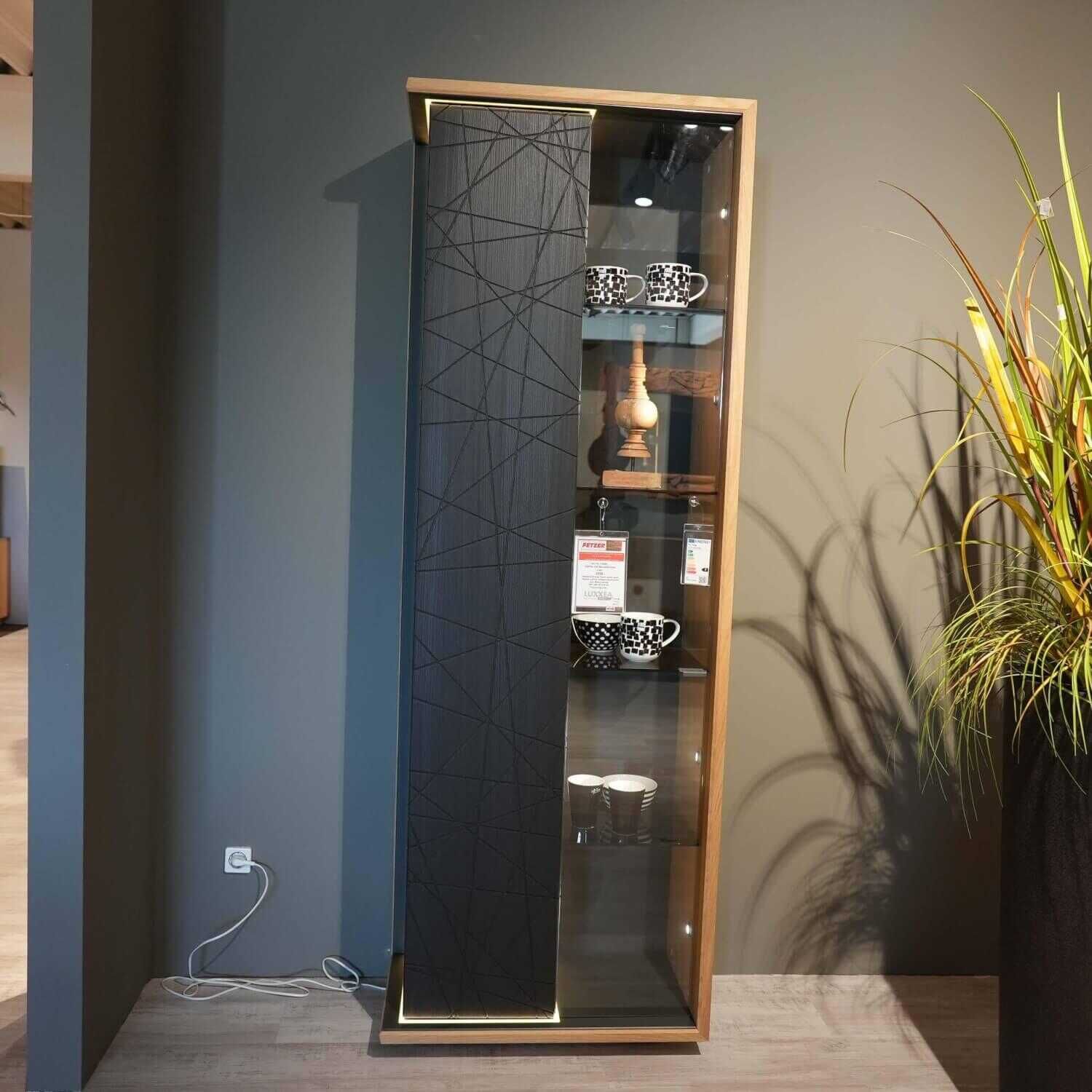 Voglauer - Vitrine V-Aura Eiche Select Geölt Lärche Schwarz Strukturiert - 2