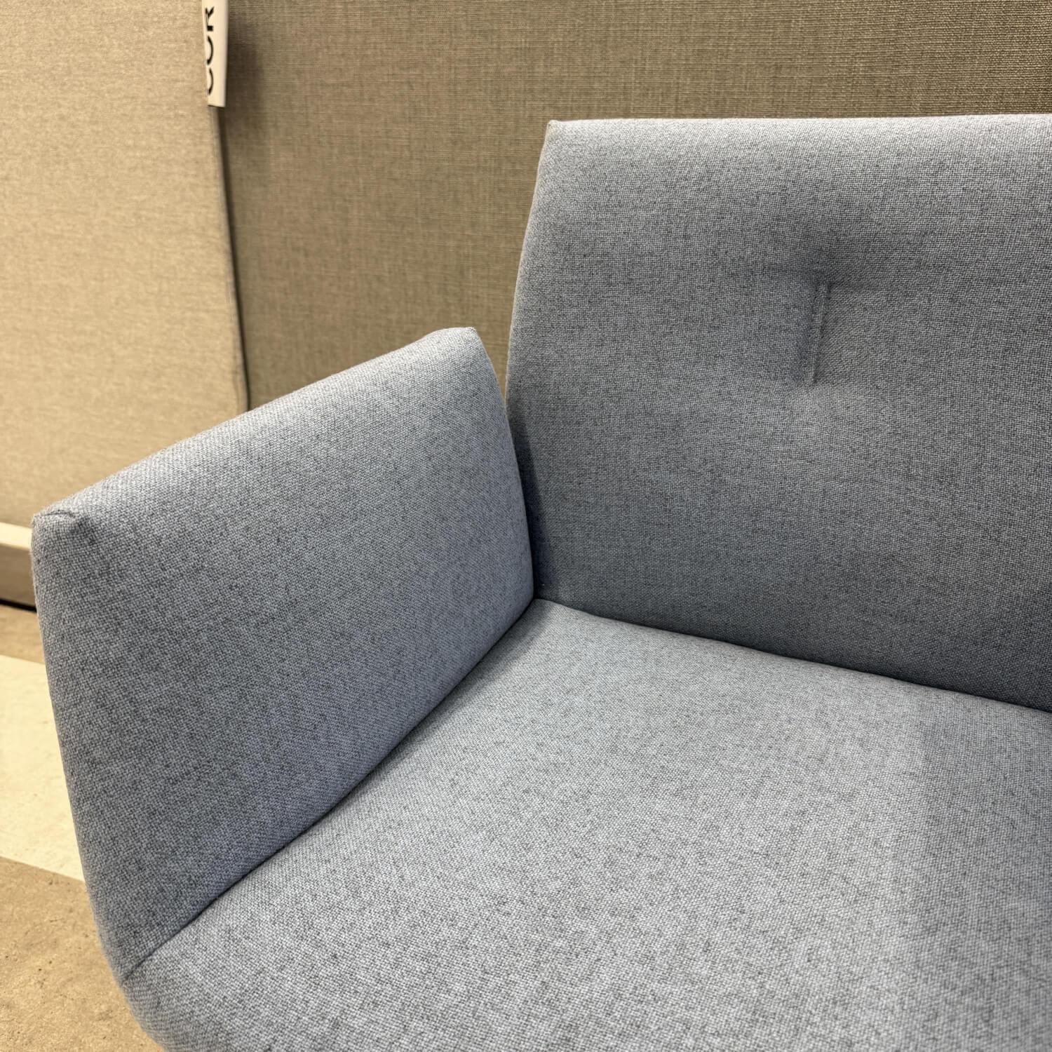 COR - Stuhl Alvo 825 Stoff Tonica 713 Blau Grau 110 Schale Kunststoff Schwarz Gestell Schwarz Pulverbeschichtet Mit Rollen - 6