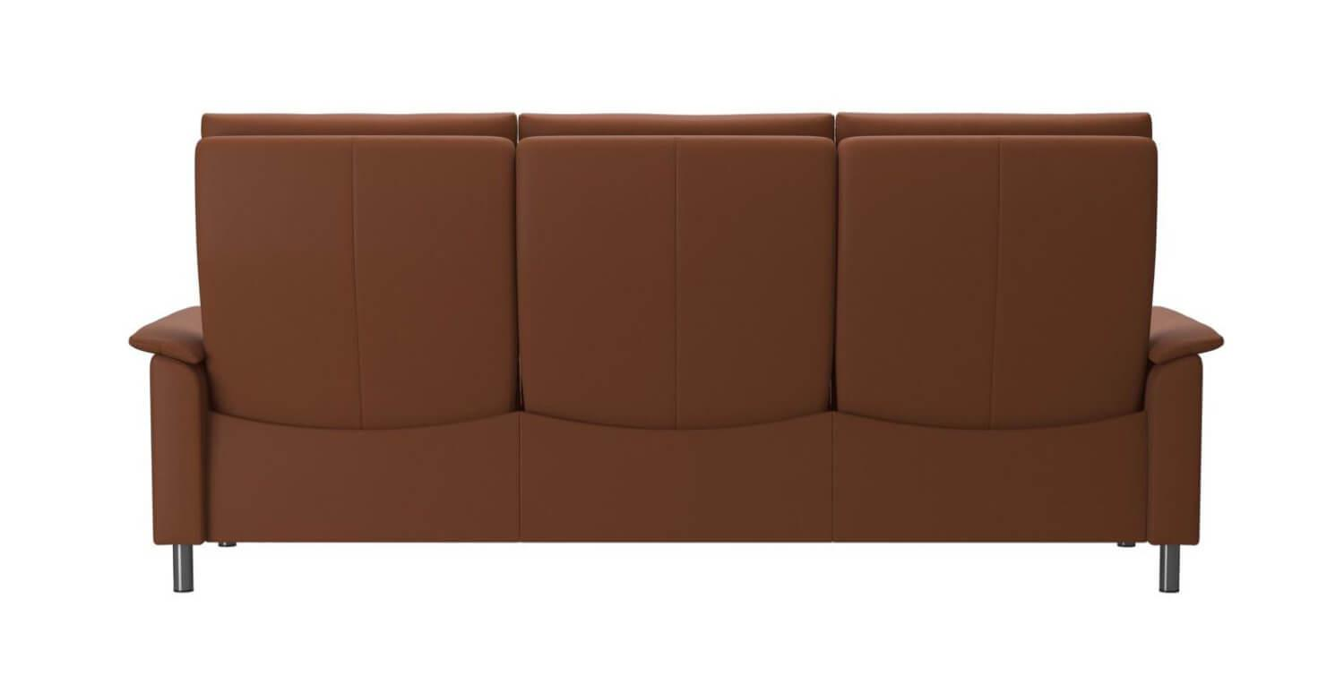 Stressless - Sofa Aurora Hoch L 3-Sitzer Leder Paloma 094 40 New Cognac Braun Stahlbein 88 Rund 11 - 2