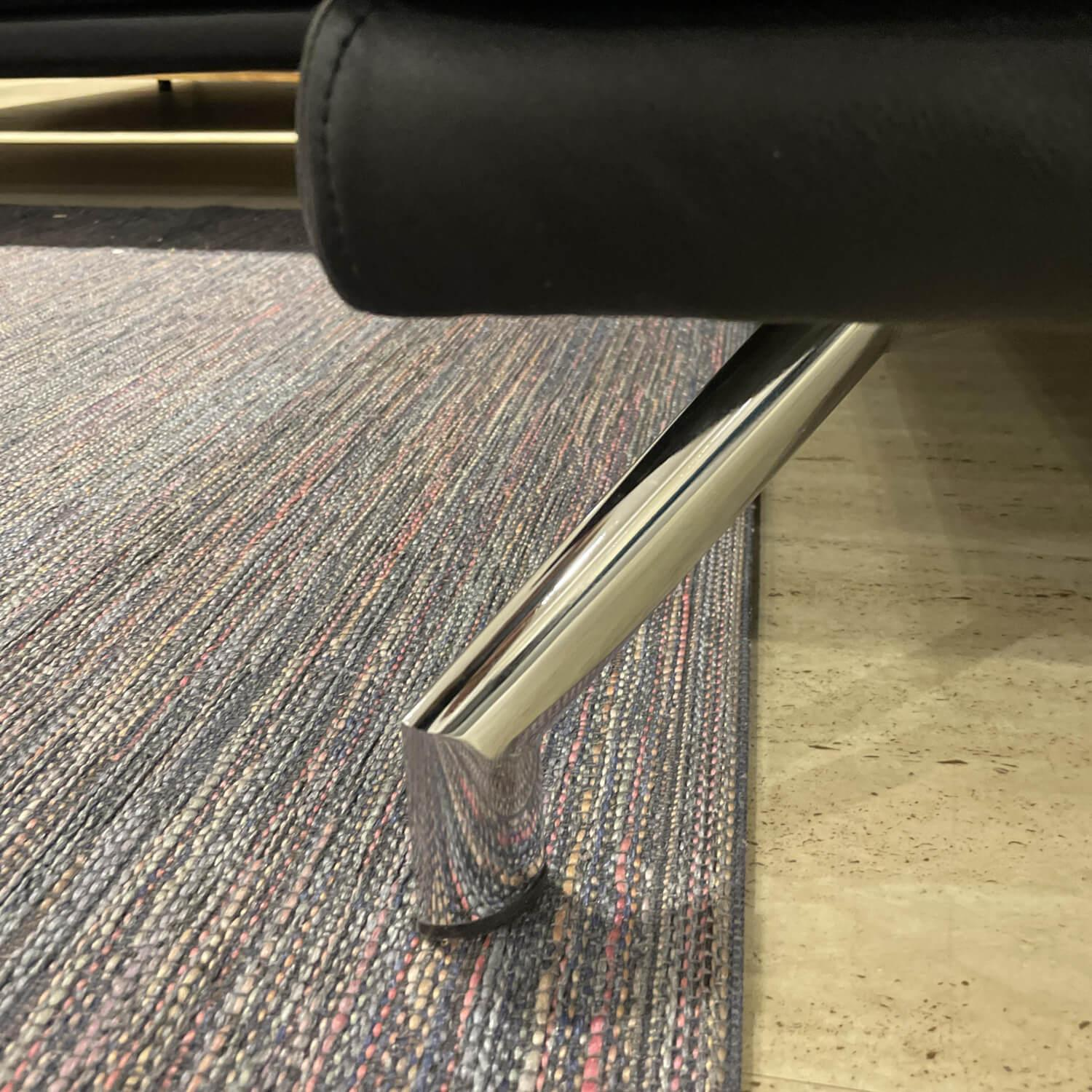 WK Wohnen - Eckgarnitur WK 650 Nalo Leder Anilin Pure Eco Nero Winkelfuß - 6