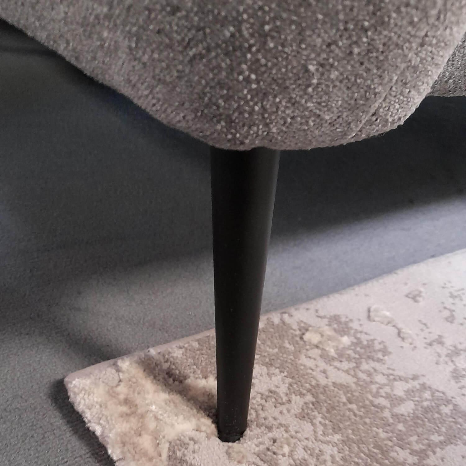 Arco - Ecksofa 50021 Stoff Ebba Quarz Grau Fuß Schwarz mit Kopfteilverstellung - 5