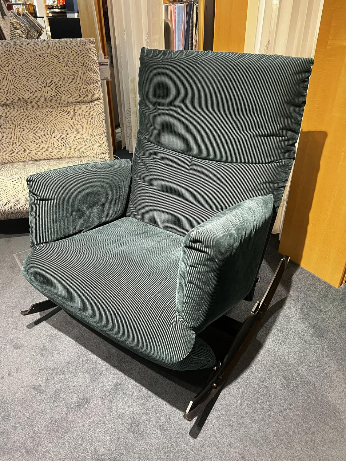 Bullfrog - Funktionssessel Rockfrog Stoff Chamelle Lounge Petrol Blau Grün Gestell Metall Schwarz Feinstruktur Inklusive Akku - 4