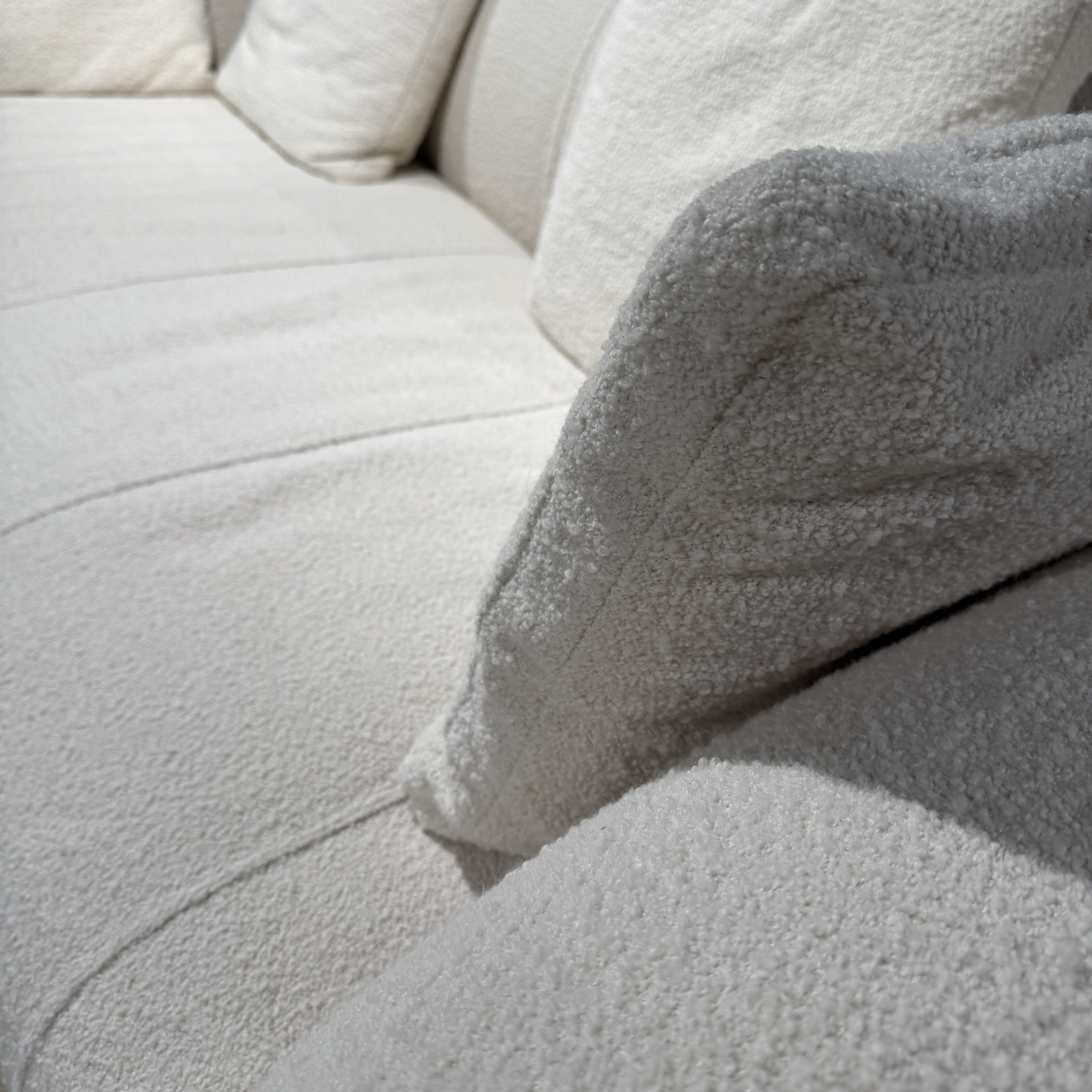 B&B Italia - Sofa Le Bambole Stoff Bouclè Sila 2823100 Weiß Inklusive 4 Kissen - 3