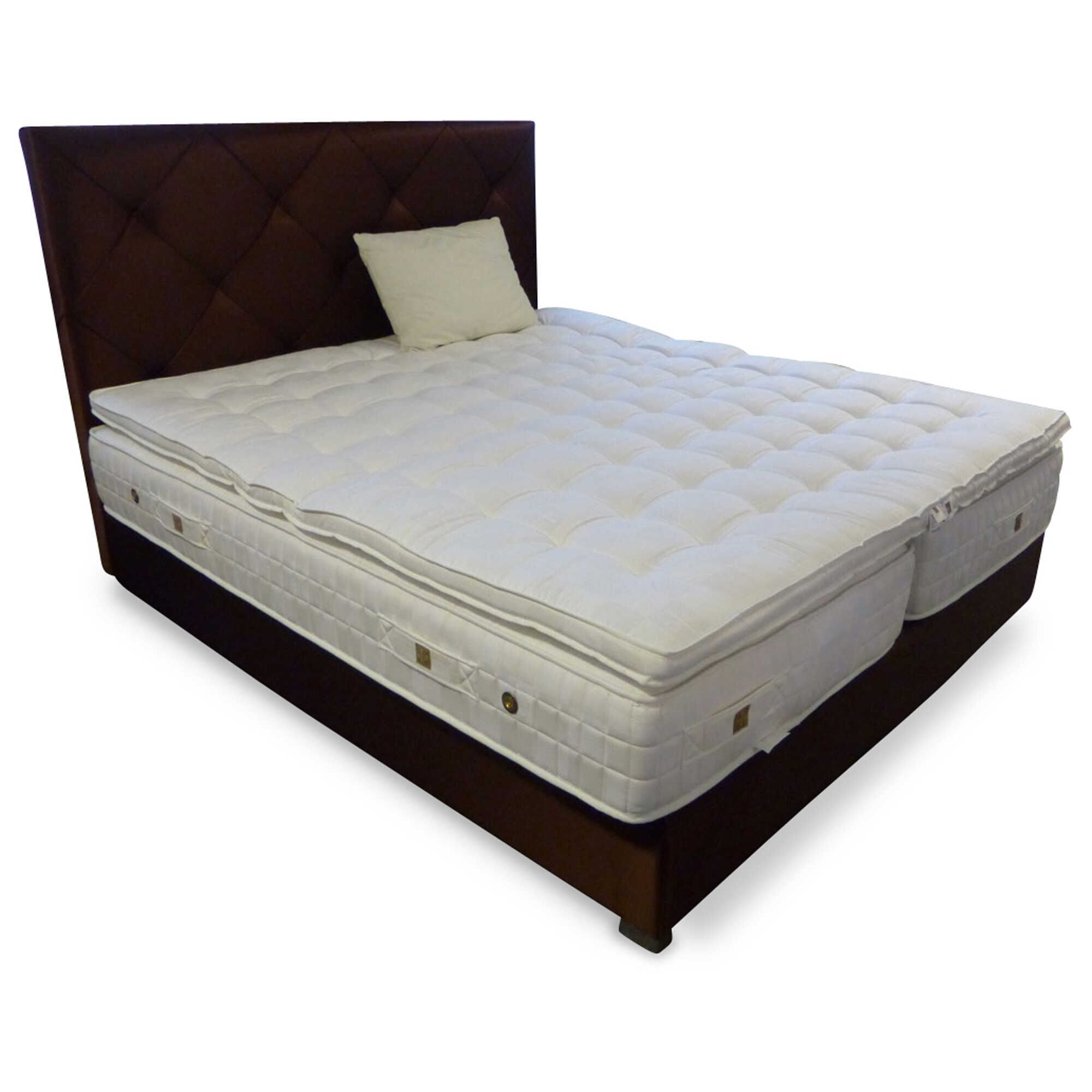 Treca Interiors - Boxspringbett Chloe Stoff Braun - 1