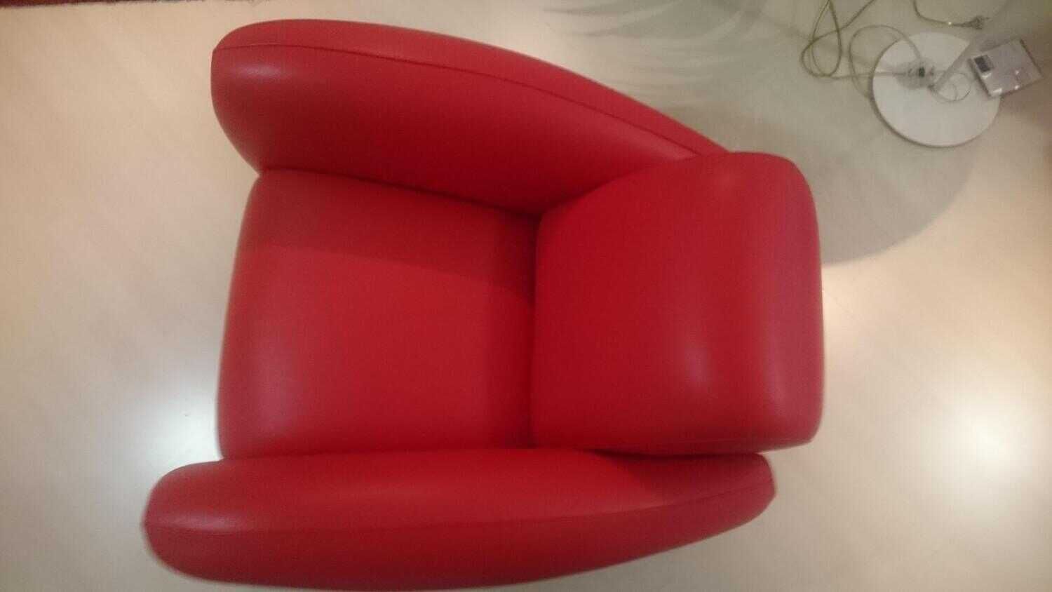 Sessel DS 57 Bugatti Leder 2868 Living Rosso Rot Füße Schwarz