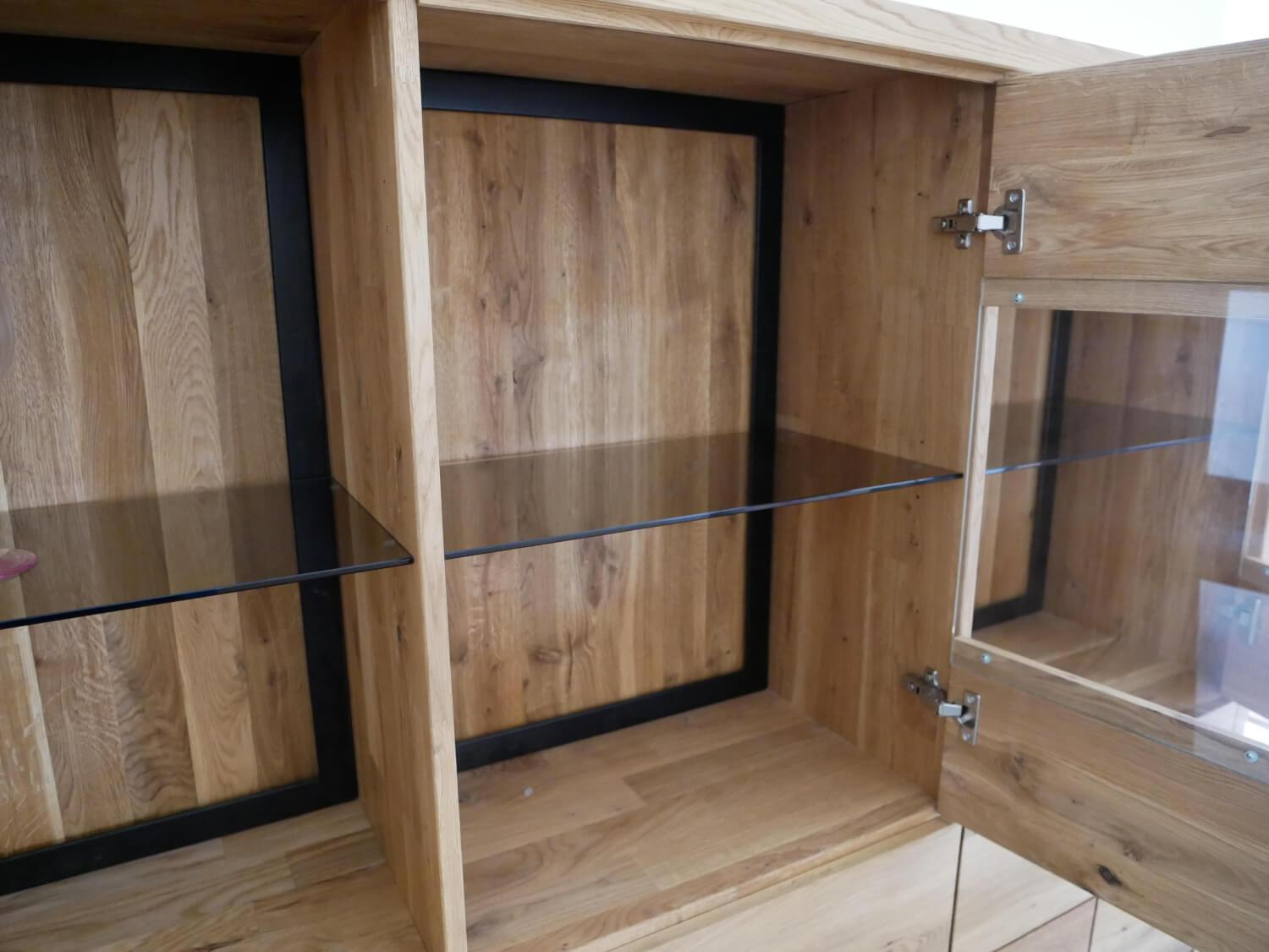 Natura - Highboard Hartford Eiche Massiv Geölt mit Beleuchtung - 3