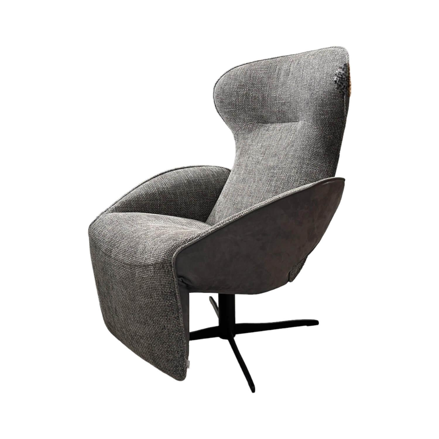 Jori - Relaxsessel Daydreamer JR 7450 Mono Move Medi Stoff Galetti C0016 Grau 4 Sternfuß Gewellt Lackiert Schwarz Mit Hebel - 1