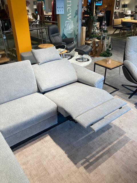 Dietsch - Ecksofa Enjoy Stoff 1 Mito Silber Grau mit Relaxfunktion - 6