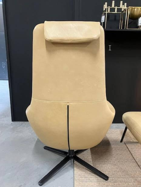 Vitra - Loungesessel Repos Naturleder F Caramel Braun Gestell Metall Schwarz Inkl. Panchina - 3