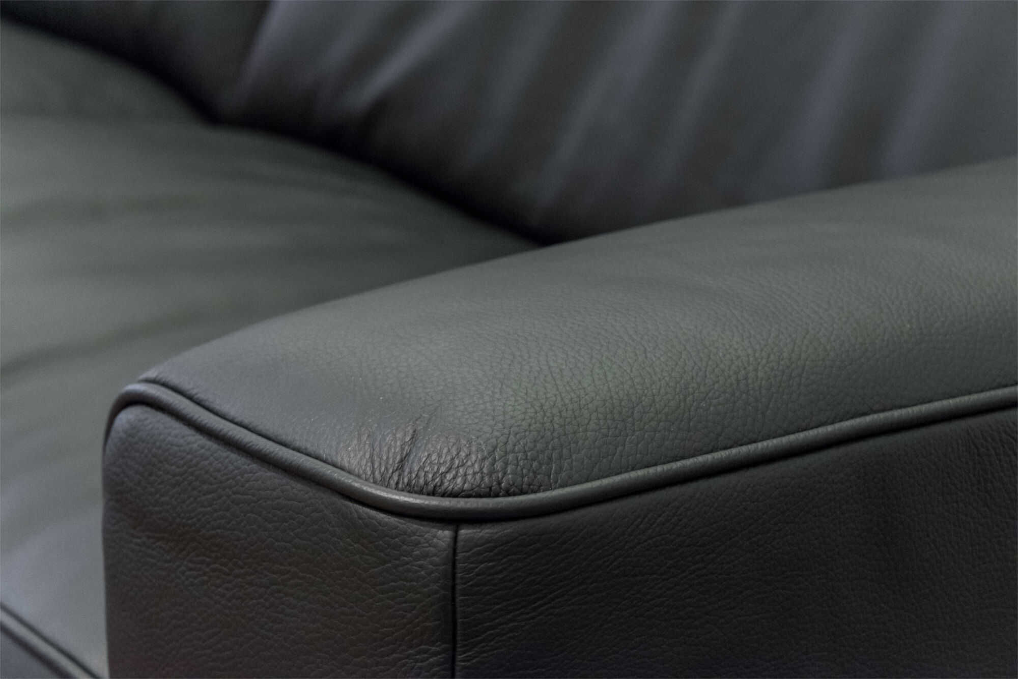 Musterring - Sofa MR 6070 Leder Schwarz Füße Edelstahl Relaxfunktion - 7