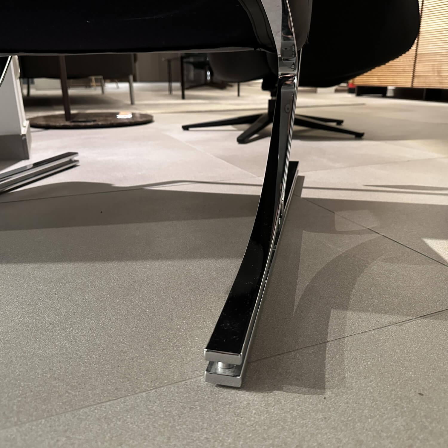 Walter Knoll - Sessel Berlin Chair Leder Congress 55 Schwarz Gestell Chrom - 5